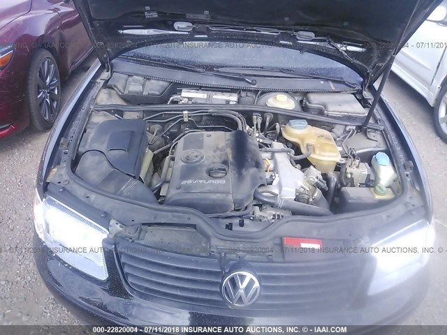 WVWMA63B5XE449265 - 1999 VOLKSWAGEN PASSAT GLS BLACK photo 10