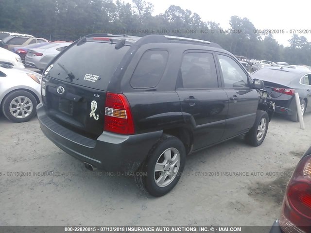 KNDJF724657043526 - 2005 KIA NEW SPORTAGE  BLACK photo 4