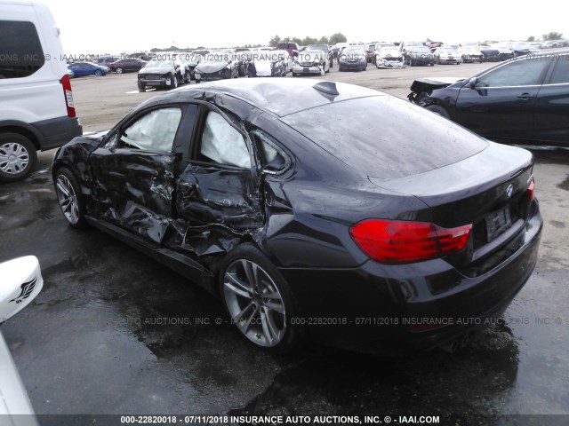 WBA4A5C53FG051203 - 2015 BMW 428 I/GRAN COUPE BLACK photo 3