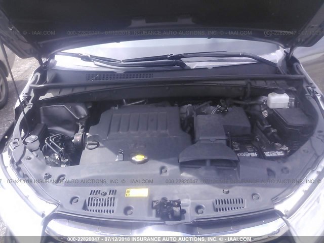 5TDKKRFH8ES022806 - 2014 TOYOTA HIGHLANDER XLE ნაცრისფერი ფოტო 10
