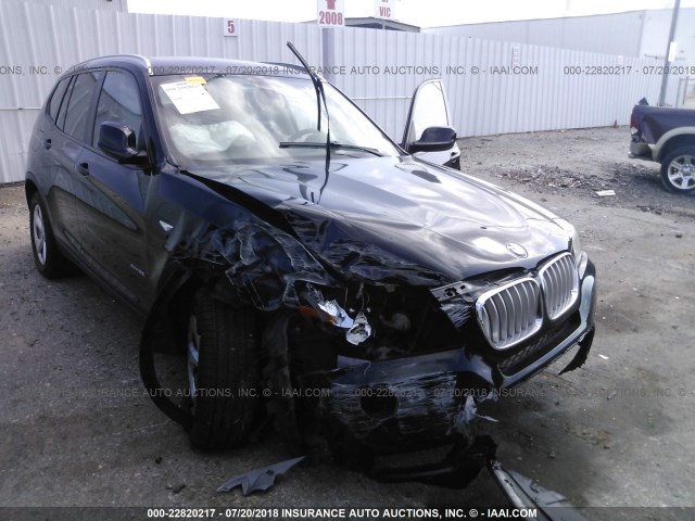 5UXWX5C52BL707756 - 2011 BMW X3 XDRIVE28I BLACK photo 1