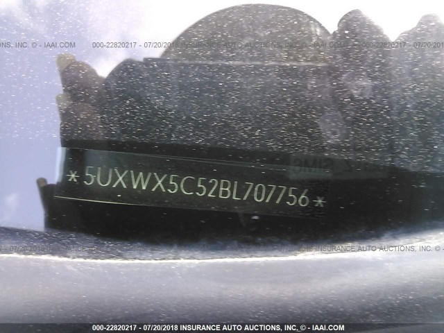 5UXWX5C52BL707756 - 2011 BMW X3 XDRIVE28I BLACK photo 9