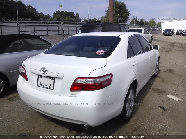 4T1BE46K77U616884 - 2007 TOYOTA CAMRY NEW GENERAT CE/LE/XLE/SE WHITE photo 4