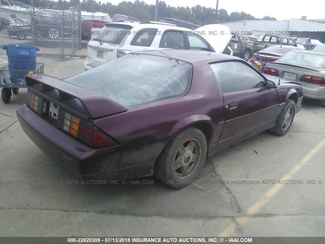 1G1FP23E7LL124416 - 1990 CHEVROLET CAMARO RS RED photo 4