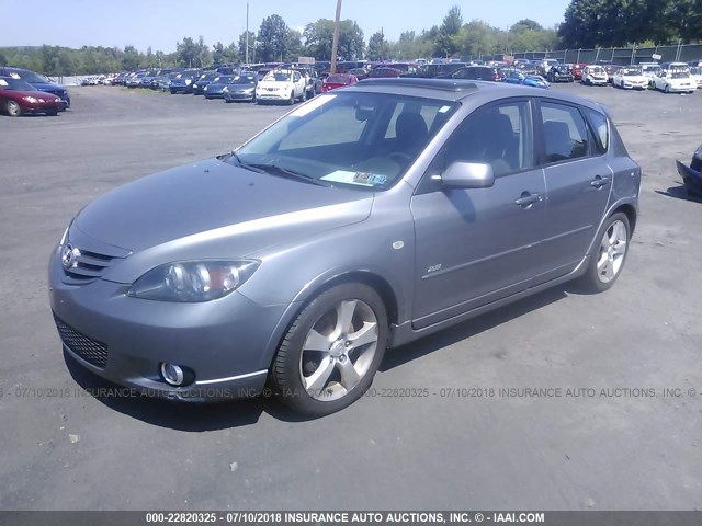 JM1BK343951234194 - 2005 MAZDA 3 HATCHBACK GRAY photo 2