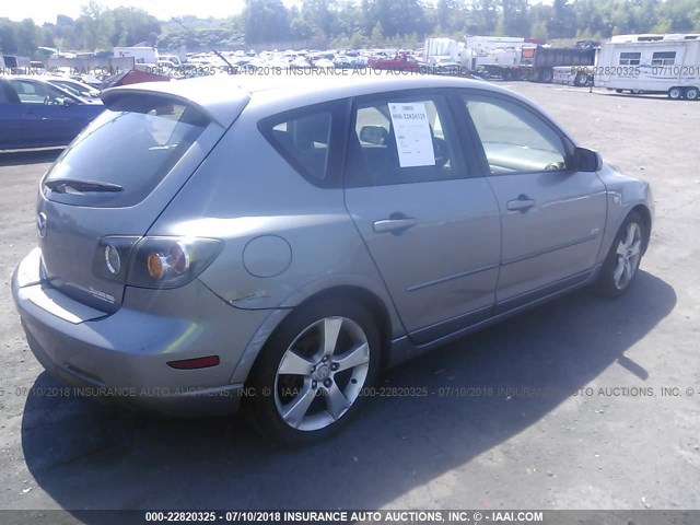 JM1BK343951234194 - 2005 MAZDA 3 HATCHBACK GRAY photo 4