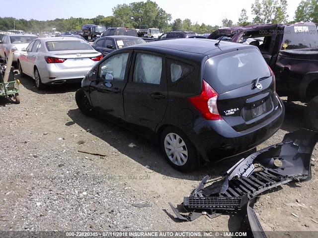 3N1CE2CP0EL437691 - 2014 NISSAN VERSA NOTE S/S PLUS/SV/SL BLACK photo 3