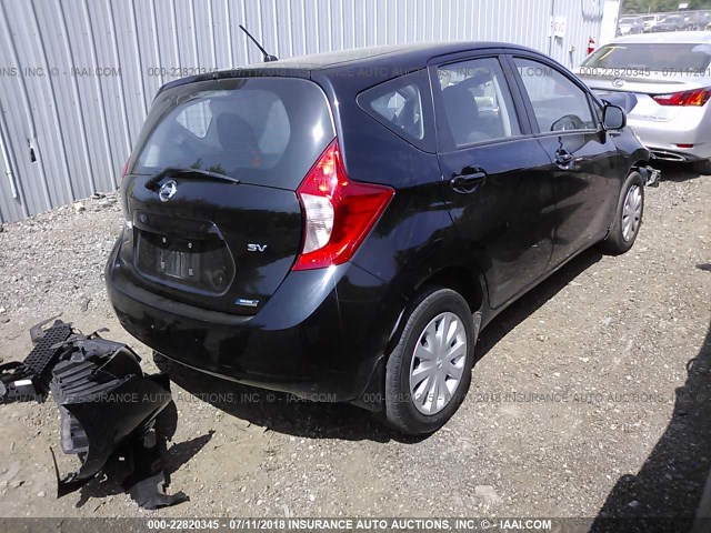 3N1CE2CP0EL437691 - 2014 NISSAN VERSA NOTE S/S PLUS/SV/SL BLACK photo 4