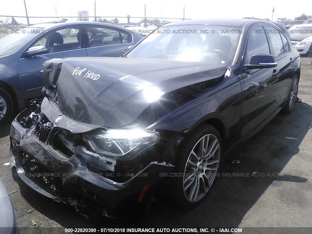 WBA8B3C57GK383548 - 2016 BMW 340 I BLACK photo 2