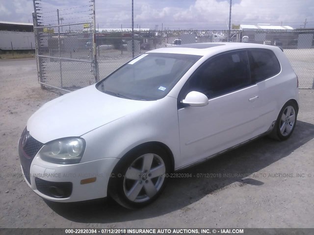 WVWFV71K76W196318 - 2006 VOLKSWAGEN NEW GTI WHITE photo 2