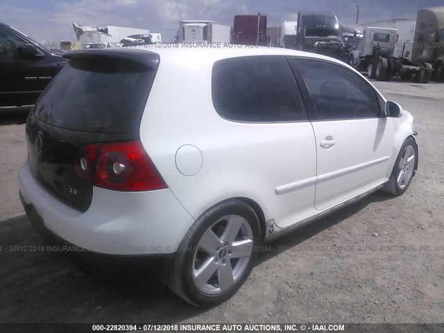 WVWFV71K76W196318 - 2006 VOLKSWAGEN NEW GTI WHITE photo 4