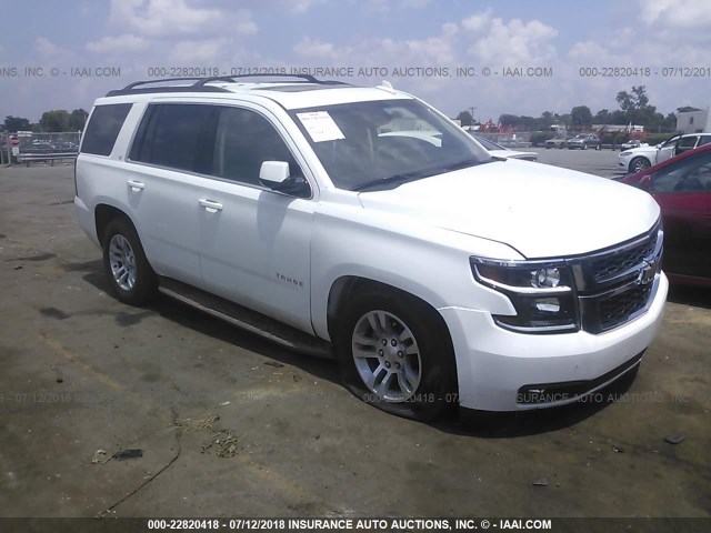 1GNSKBKC6JR111890 - 2018 CHEVROLET TAHOE K1500 LT WHITE photo 1