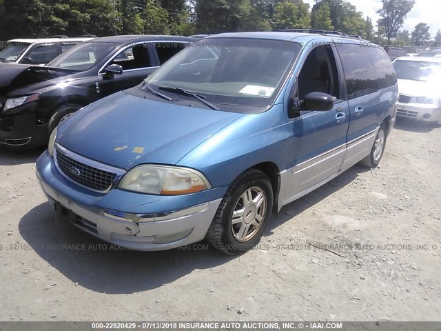 2FMDA56481BB74822 - 2001 FORD WINDSTAR SEL BLUE photo 2