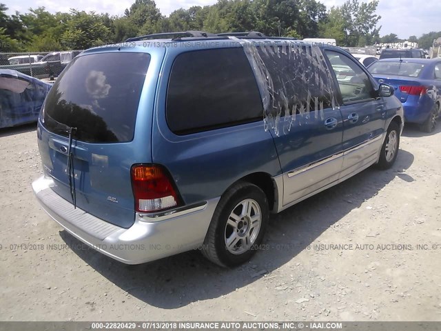 2FMDA56481BB74822 - 2001 FORD WINDSTAR SEL BLUE photo 4