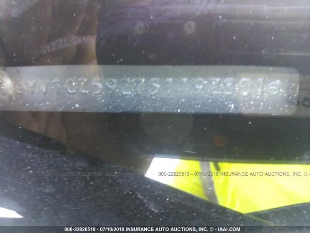 YV1CZ592751197801 - 2005 VOLVO XC90 შავი ფოტო 9