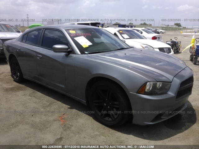 2B3CL3CG1BH605868 - 2011 DODGE CHARGER GRAY photo 1