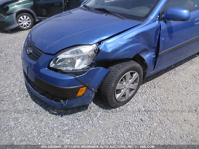 KNADE243396440949 - 2009 KIA RIO 5 SX BLUE photo 6