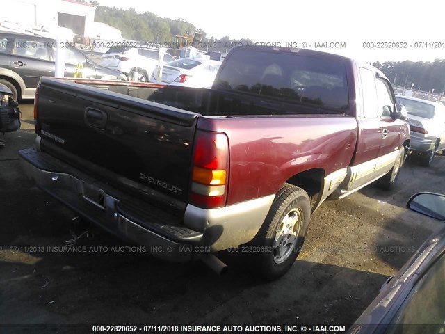 2GCEC19T7Y1396170 - 2000 CHEVROLET SILVERADO C1500 BURGUNDY photo 4