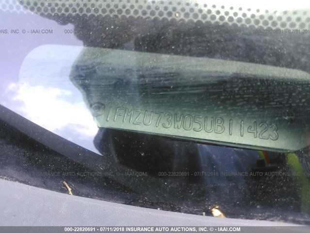 1FMZU73W05UB11423 - 2005 FORD EXPLORER XLT/XLT SPORT/NBX 黑色 照片 9