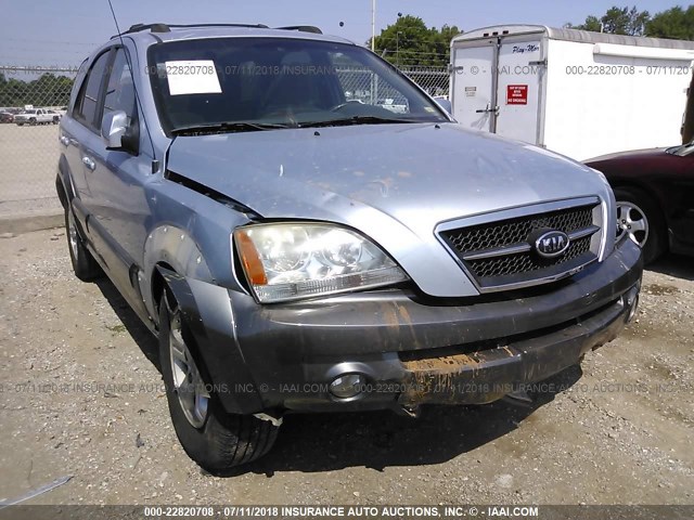 KNDJC733865648711 - 2006 KIA SORENTO EX/LX Light Blue photo 6