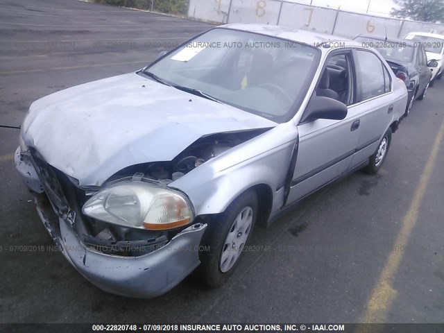 JHMEJ6673WS006669 - 1998 HONDA CIVIC LX SILVER photo 2