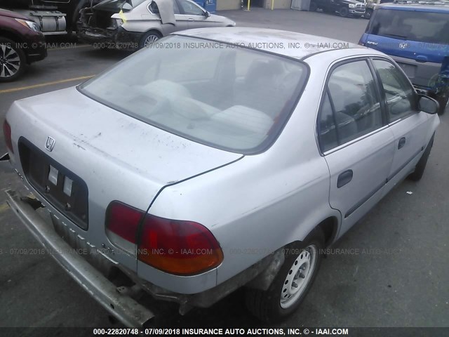 JHMEJ6673WS006669 - 1998 HONDA CIVIC LX SILVER photo 4