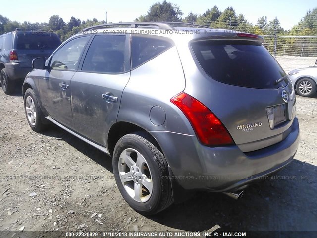 JN8AZ08W45W425619 - 2005 NISSAN MURANO SL/SE/S GRAY photo 3