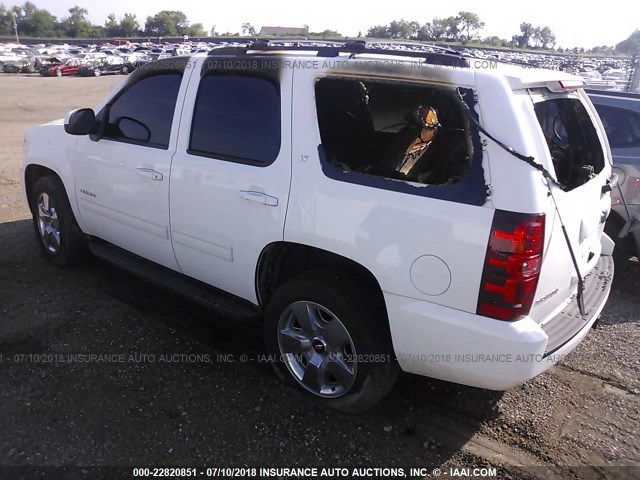 1GNUKBE00AR106906 - 2010 CHEVROLET TAHOE K1500 LT WHITE photo 3