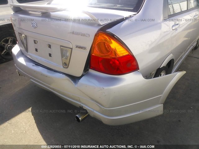 JS2RB41SX35150297 - 2003 SUZUKI AERIO S/GS SILVER photo 6