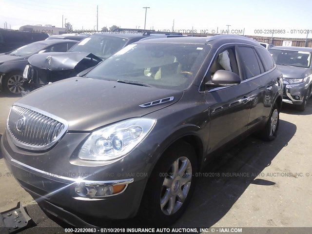 5GAEV23DX9J169405 - 2009 BUICK ENCLAVE CXL BROWN photo 2