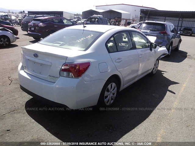 JF1GJAA69FH015312 - 2015 SUBARU IMPREZA WHITE photo 4