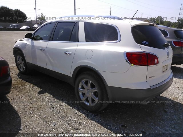5GAEV23728J200218 - 2008 BUICK ENCLAVE CXL WHITE photo 3