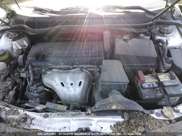 4T1BE46K68U247324 - 2008 TOYOTA CAMRY CE/LE/XLE/SE SILVER photo 10