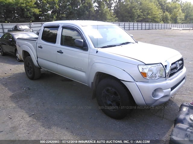 5TELU42NX6Z218103 - 2006 TOYOTA TACOMA DOUBLE CAB ვერცხლისფერი ფოტო 1