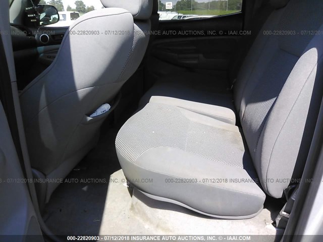 5TELU42NX6Z218103 - 2006 TOYOTA TACOMA DOUBLE CAB ვერცხლისფერი ფოტო 8