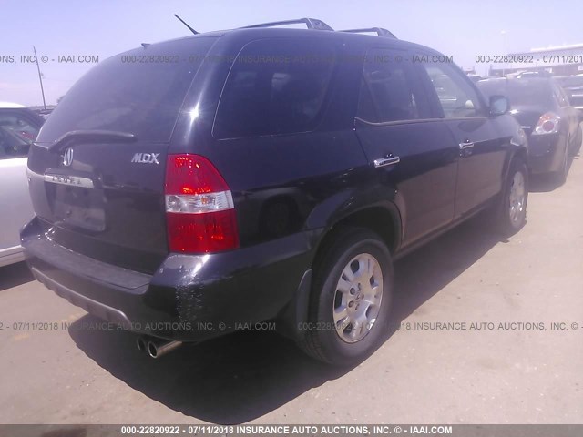 2HNYD18232H529468 - 2002 ACURA MDX BLACK photo 4