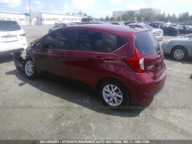 3N1CE2CP4HL376639 - 2017 NISSAN VERSA NOTE S/S PLUS/SV/SL/SR RED photo 3