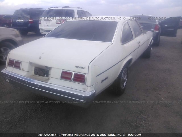 1X27G9W117036 - 1979 CHEVROLET NOVA CREAM photo 4