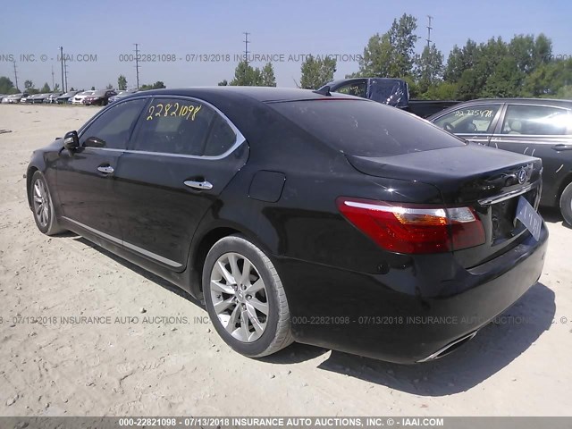 JTHDL5EF3B5003286 - 2011 LEXUS LS 460L BLACK photo 3