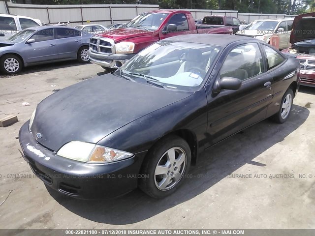 1G1JS124627127603 - 2002 CHEVROLET CAVALIER LS BLACK photo 2