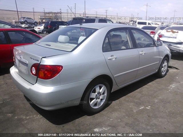 JTDBR32E742018403 - 2004 TOYOTA COROLLA CE/LE SILVER photo 4