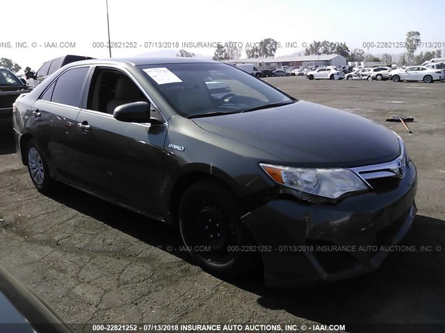 4T1BD1FK2DU080424 - 2013 TOYOTA CAMRY HYBRID/LE/XLE 灰色 照片 1