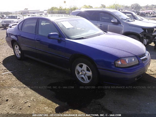 2G1WF52E959268131 - 2005 CHEVROLET IMPALA BLUE photo 1