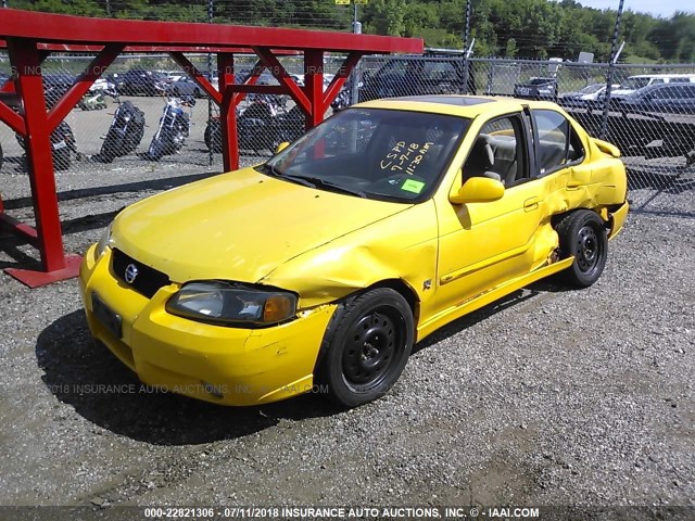 3N1AB51D23L727129 - 2003 NISSAN SENTRA SE-R SPEC V YELLOW photo 2