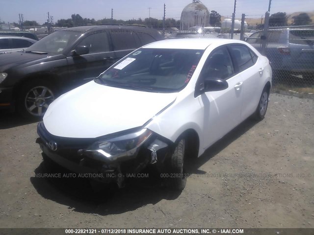 5YFBURHE8GP452618 - 2016 TOYOTA COROLLA L/LE/LE PLS/PRM/S/S PLS WHITE photo 2