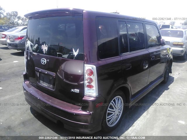 JTLKT324340168274 - 2004 TOYOTA SCION XB Tünd qırmızı foto 4