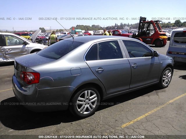3VWEF71K97M166003 - 2007 VOLKSWAGEN JETTA WOLFSBURG 灰色 照片 4