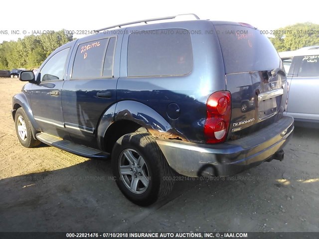 1D4HB58D64F239916 - 2004 DODGE DURANGO LIMITED BLUE photo 3