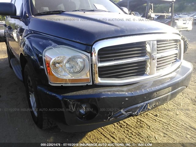 1D4HB58D64F239916 - 2004 DODGE DURANGO LIMITED BLUE photo 6