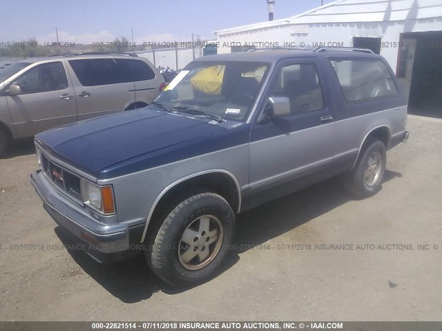 1GKCT18Z5J8523437 - 1988 GMC S15 JIMMY BLUE photo 2